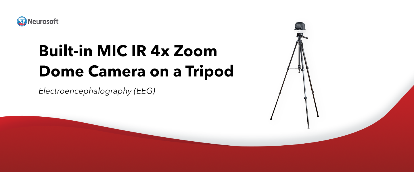 Built-in MIC IR 4x Zoom Dome Camera on a Tripod