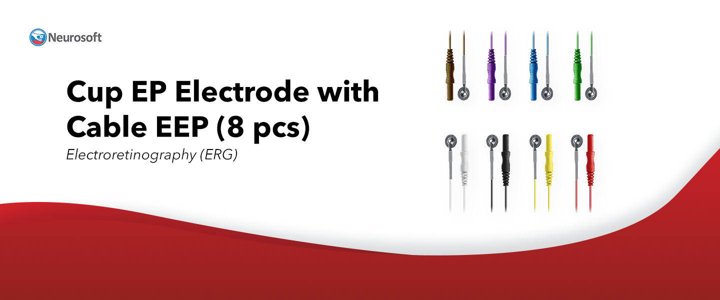 Cup EP Electrode with Cable EEP (8 pcs)